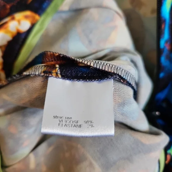 L'Ame de Femme - Blue Multicolor Pleated Skirt - US 4 - Picture 5 of 6